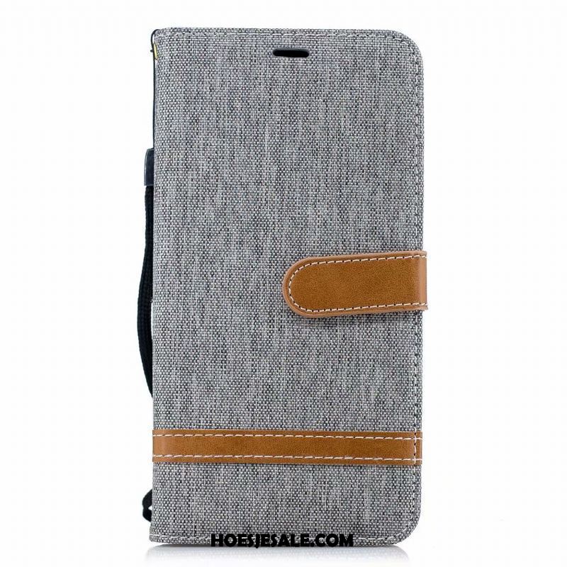 Nokia 5.1 Hoesje Mobiele Telefoon Gemengde Kleuren Purper Denim Leren Etui Korting