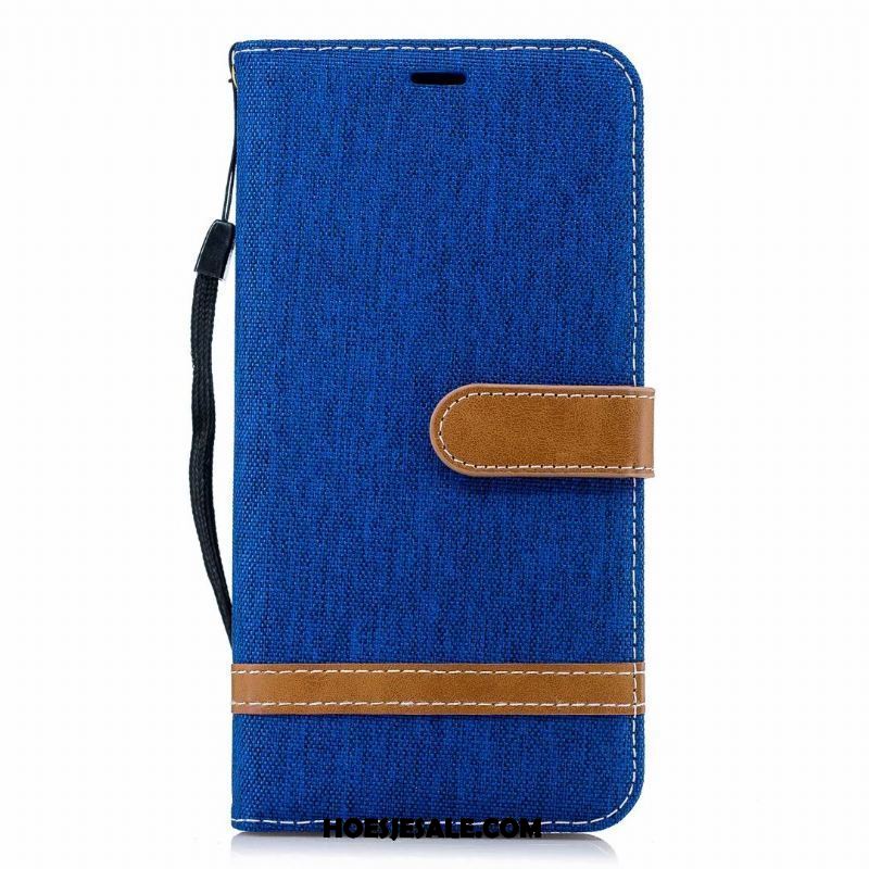 Nokia 5.1 Hoesje Mobiele Telefoon Gemengde Kleuren Purper Denim Leren Etui Korting