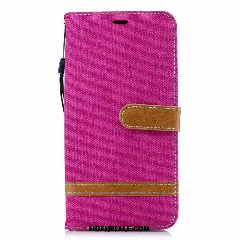 Nokia 5.1 Hoesje Mobiele Telefoon Gemengde Kleuren Purper Denim Leren Etui Korting