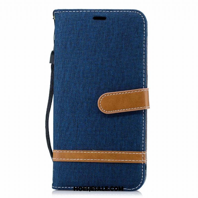 Nokia 5.1 Hoesje Mobiele Telefoon Gemengde Kleuren Purper Denim Leren Etui Korting