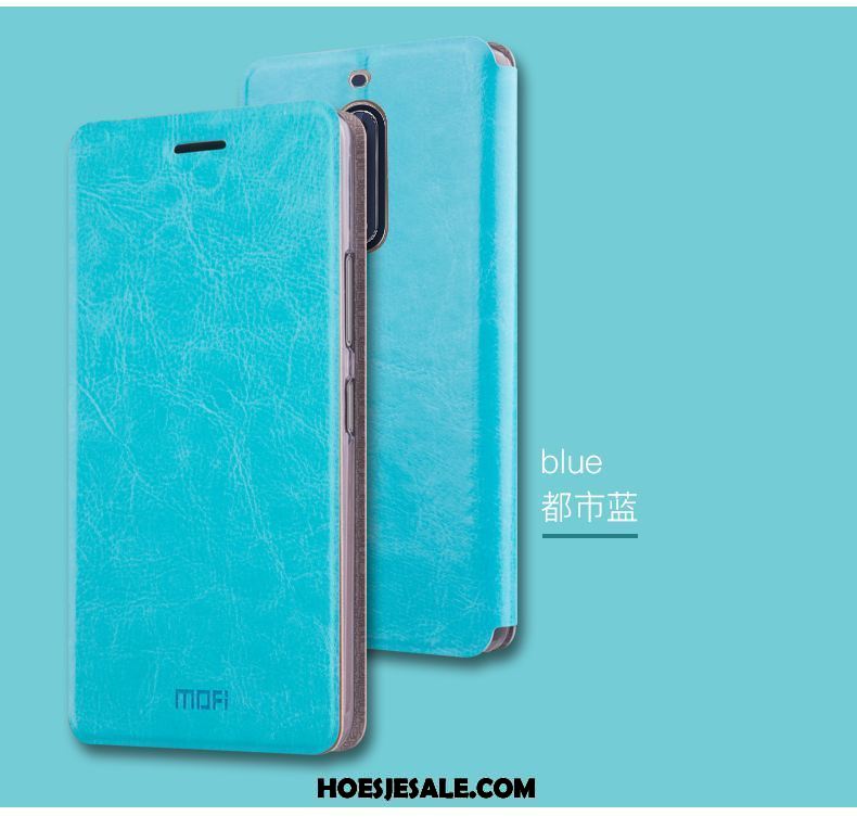 Nokia 5 Hoesje Hoes Bescherming Leren Etui Blauw Mobiele Telefoon Kopen