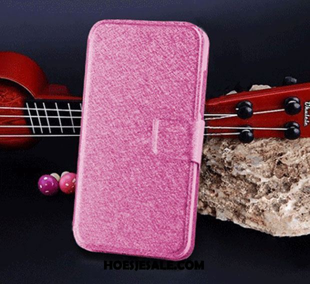 Nokia 5 Hoesje Leren Etui Clamshell Rood Zacht Bescherming Goedkoop