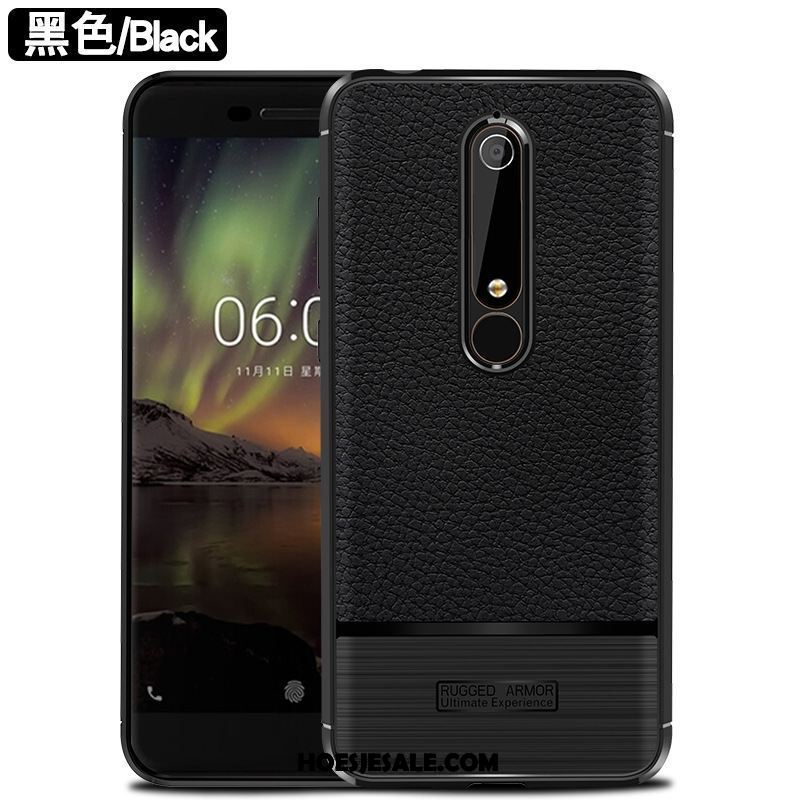 Nokia 6.1 Hoesje Grijs Patroon Mobiele Telefoon Fiber Anti-fall Korting