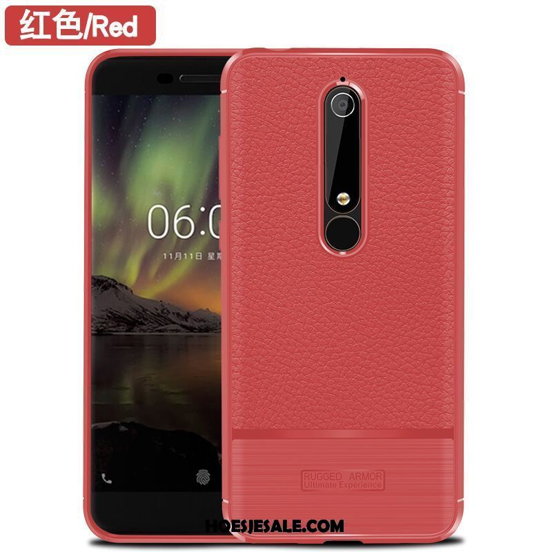 Nokia 6.1 Hoesje Grijs Patroon Mobiele Telefoon Fiber Anti-fall Korting