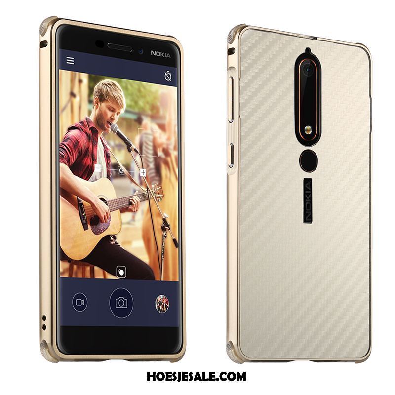 Nokia 6.1 Hoesje Hoes Bescherming Groen Metaal Mobiele Telefoon Kopen