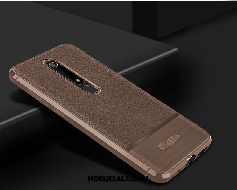 Nokia 6.1 Hoesje Patroon Zijde Diepe Kleur Zacht Fiber Sale