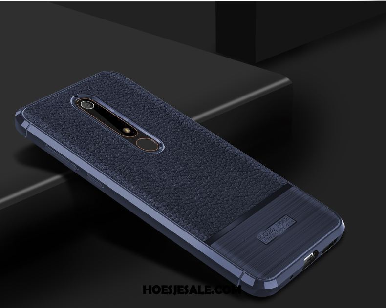 Nokia 6.1 Hoesje Patroon Zijde Diepe Kleur Zacht Fiber Sale