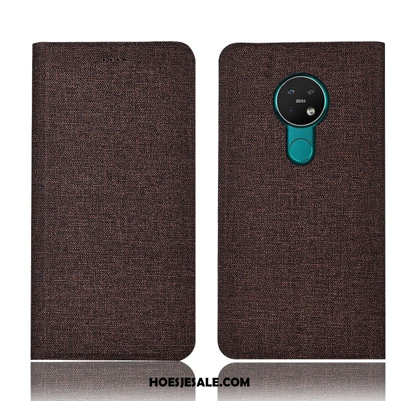 Nokia 6.2 Hoesje Bescherming Blauw Hoes Anti-fall Echt Leer Kopen