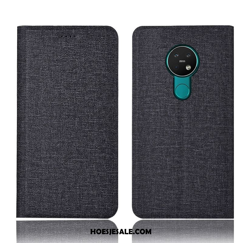 Nokia 6.2 Hoesje Bescherming Blauw Hoes Anti-fall Echt Leer Kopen