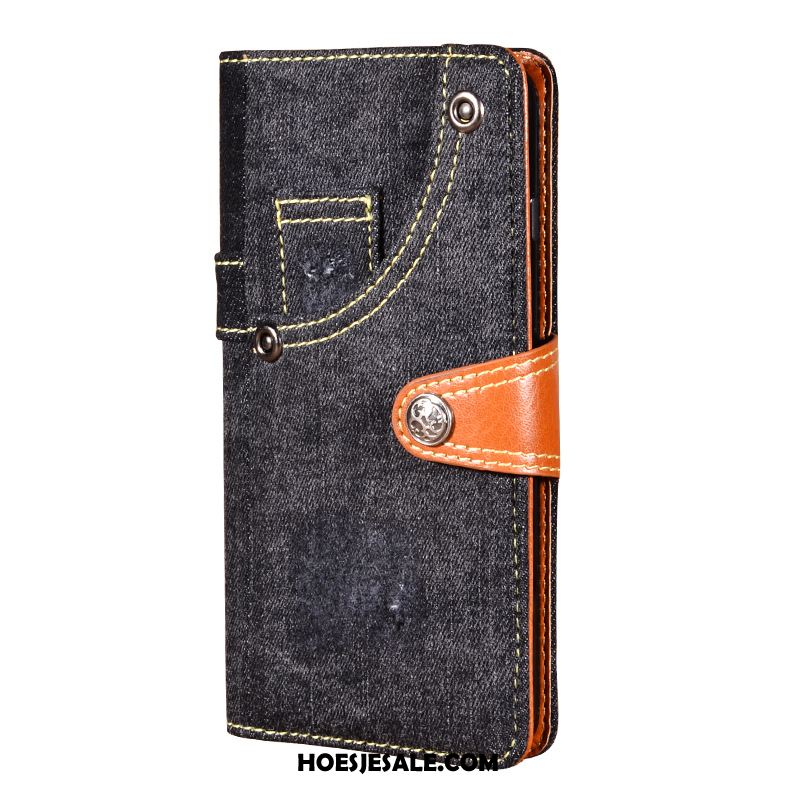 Nokia 6.2 Hoesje Denim Donkerblauw Nieuw Folio Leren Etui Sale