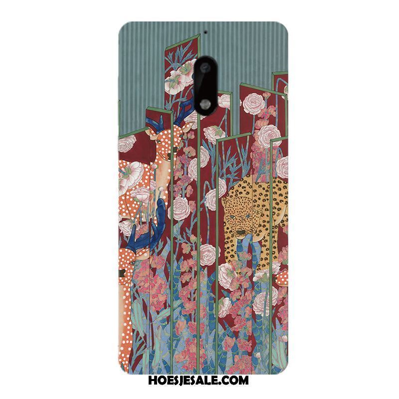 Nokia 6 Hoesje Hoes Bloemen All Inclusive Rood Hard Online