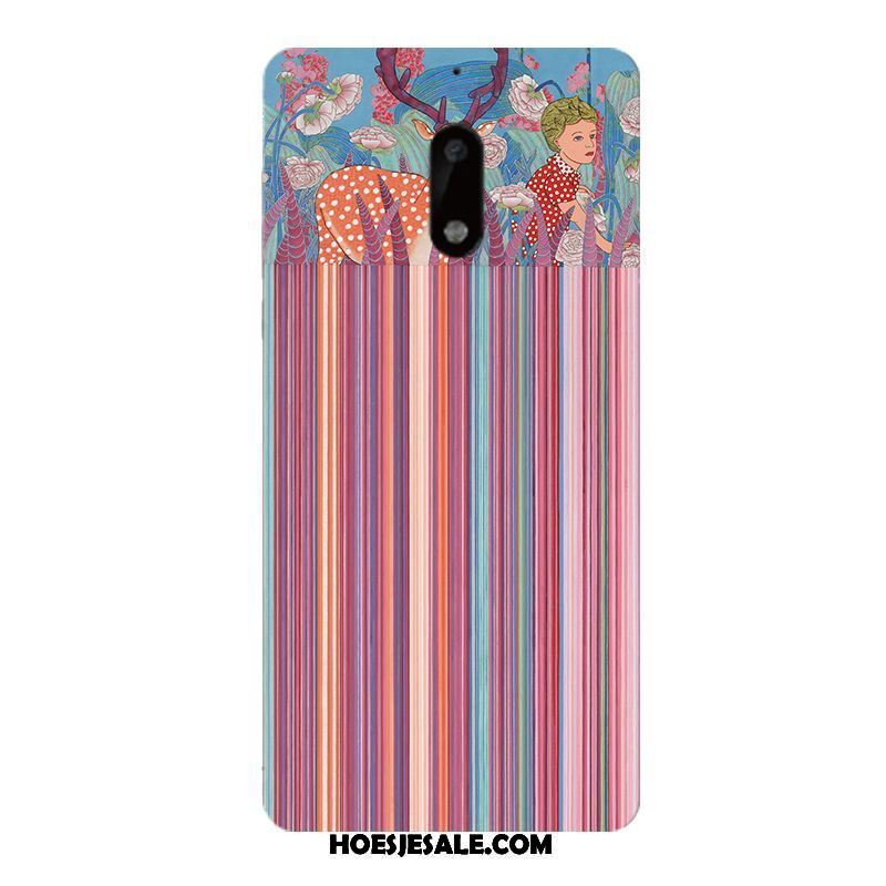 Nokia 6 Hoesje Hoes Bloemen All Inclusive Rood Hard Online