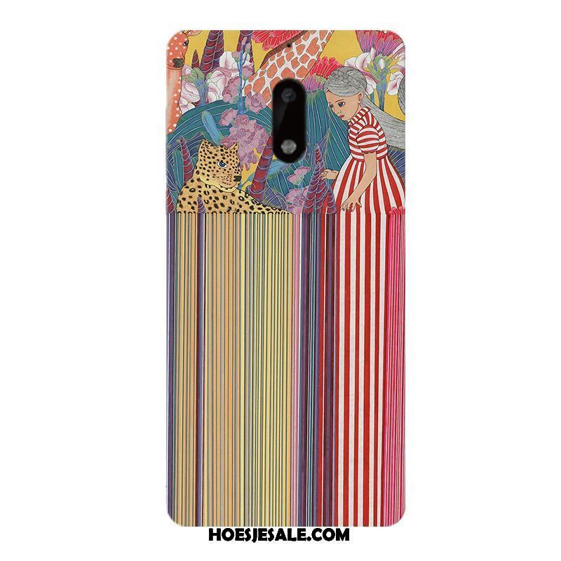 Nokia 6 Hoesje Hoes Bloemen All Inclusive Rood Hard Online