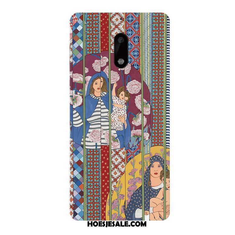 Nokia 6 Hoesje Hoes Bloemen All Inclusive Rood Hard Online