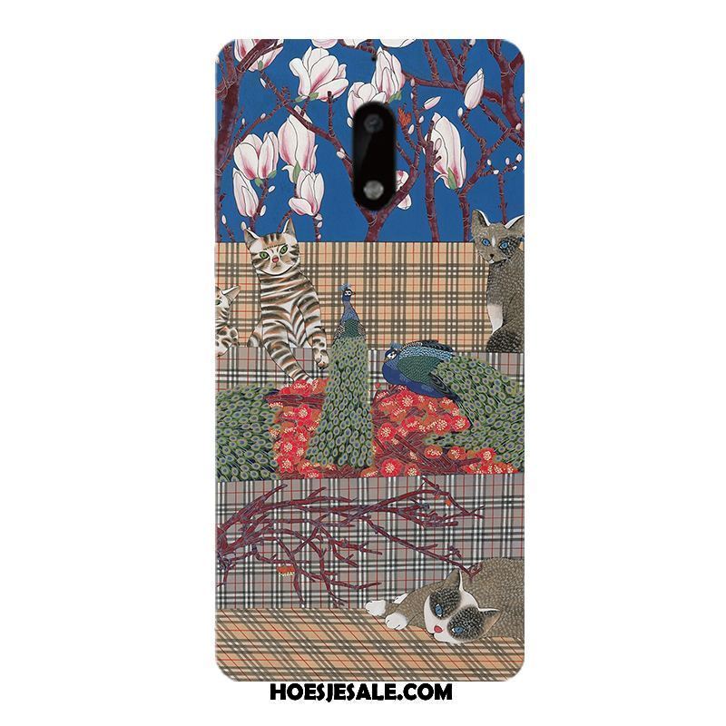 Nokia 6 Hoesje Hoes Bloemen All Inclusive Rood Hard Online