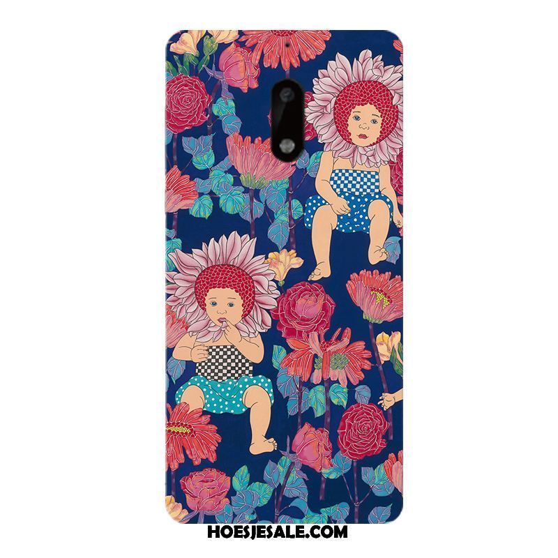 Nokia 6 Hoesje Hoes Bloemen All Inclusive Rood Hard Online