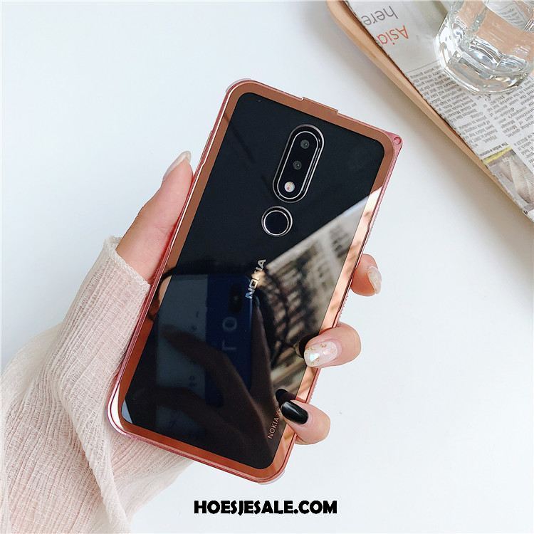 Nokia 6 Hoesje Hoes Metaal Bescherming Rose Goud Omlijsting Kopen