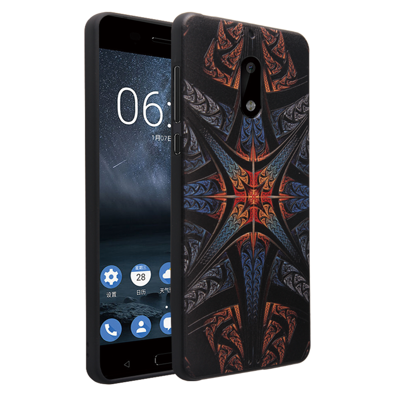 Nokia 6 Hoesje Hoes Spotprent Anti-fall Zacht Trend Online