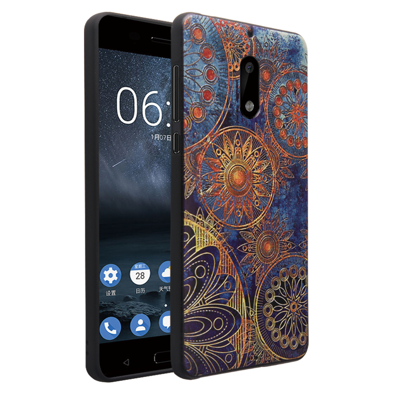 Nokia 6 Hoesje Hoes Spotprent Anti-fall Zacht Trend Online