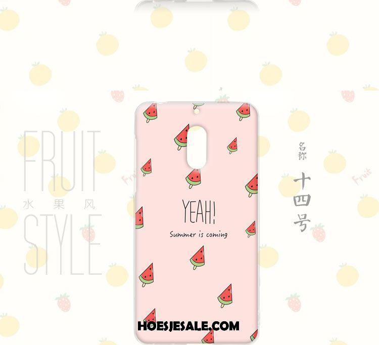 Nokia 6 Hoesje Zacht Roze Wind Kunst Geschilderd Goedkoop