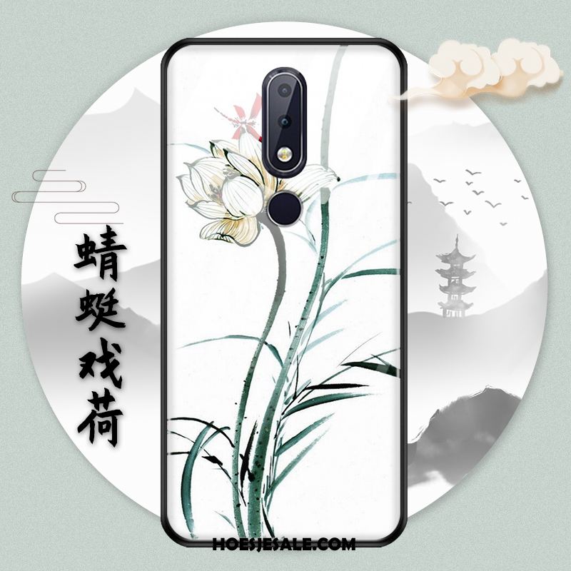 Nokia 7.1 Hoesje Landschap Hoes Bescherming Chinese Stijl Glas