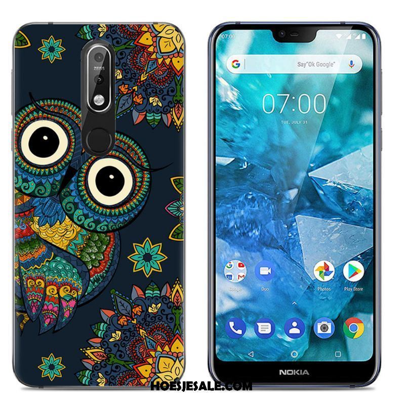 Nokia 7.1 Hoesje Scheppend Spotprent Mobiele Telefoon Eenvoudige Trend Sale