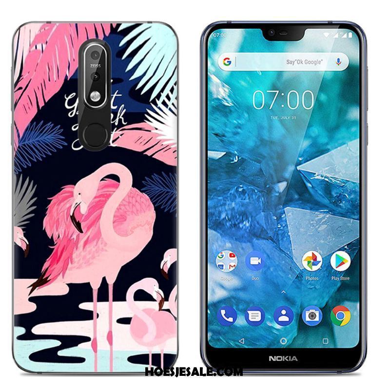 Nokia 7.1 Hoesje Scheppend Spotprent Mobiele Telefoon Eenvoudige Trend Sale