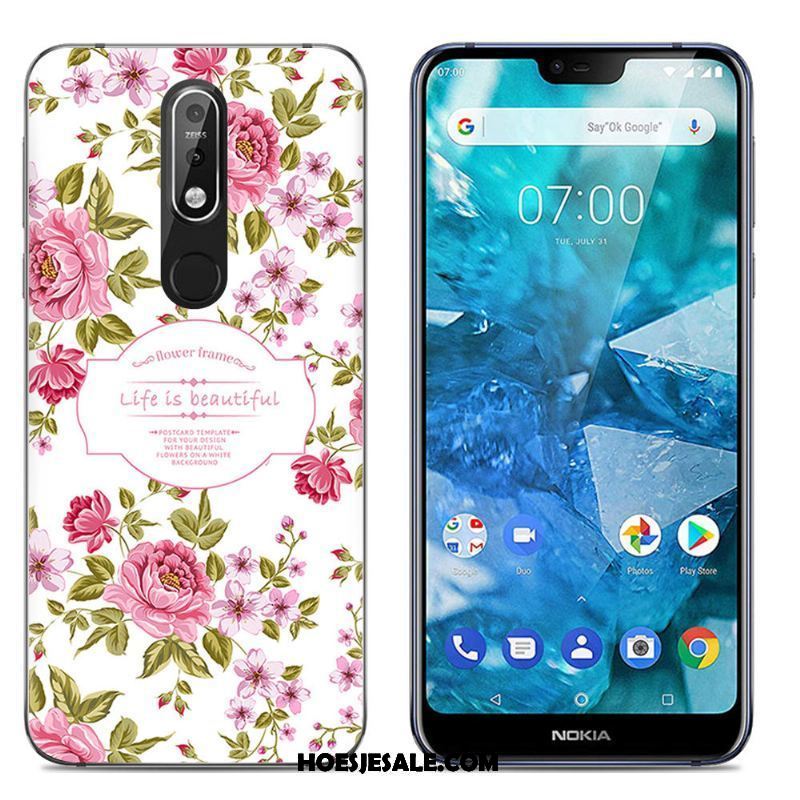 Nokia 7.1 Hoesje Scheppend Spotprent Mobiele Telefoon Eenvoudige Trend Sale