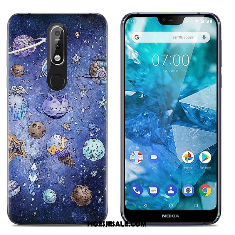 Nokia 7.1 Hoesje Scheppend Spotprent Mobiele Telefoon Eenvoudige Trend Sale