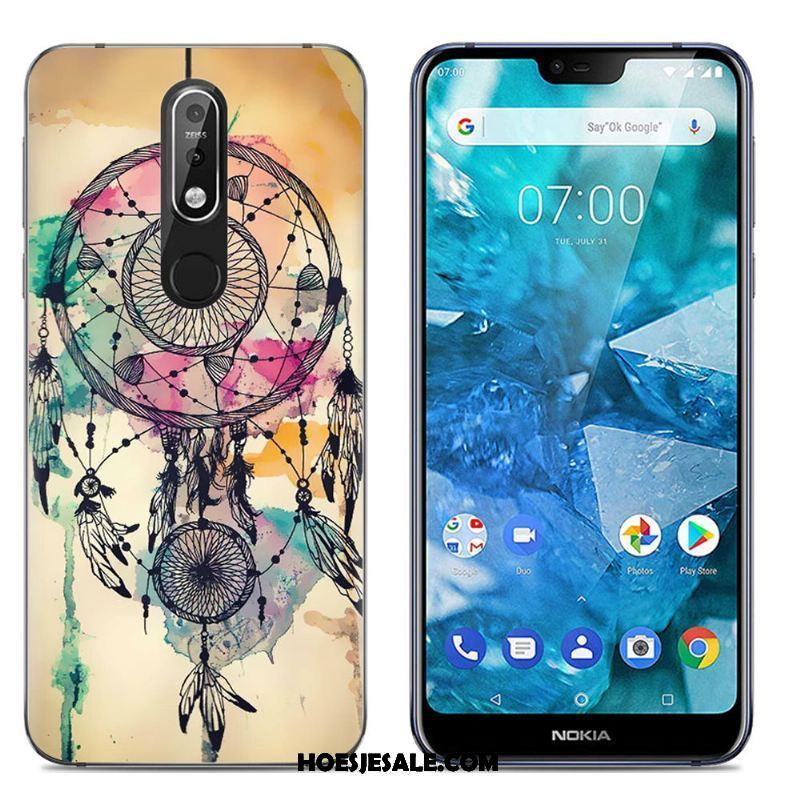 Nokia 7.1 Hoesje Scheppend Spotprent Mobiele Telefoon Eenvoudige Trend Sale