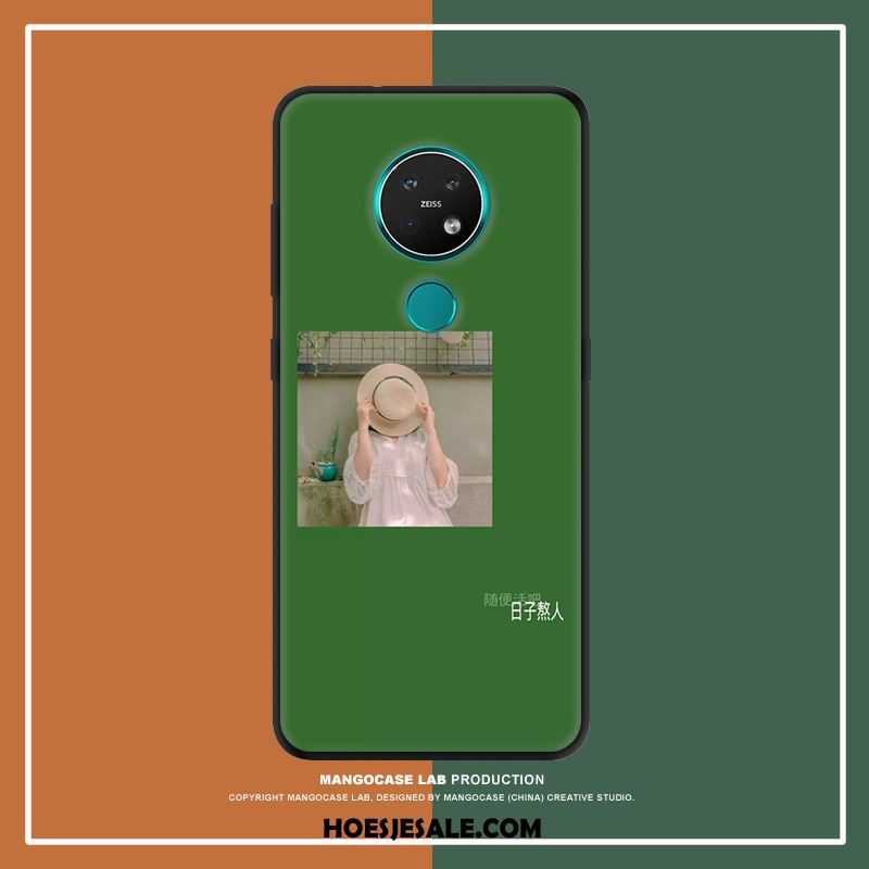 Nokia 7.2 Hoesje Anti-fall Groen Trend Persoonlijk Kunst Sale