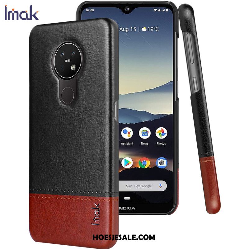 Nokia 7.2 Hoesje Bescherming Mobiele Telefoon Rood Kunstleer Anti-fall Online