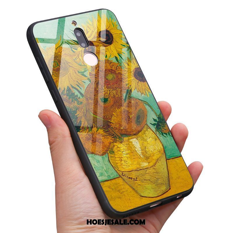 Nokia 7 Hoesje Mobiele Telefoon Gehard Glas Olieverfschilderij Hoge Blauw Sale