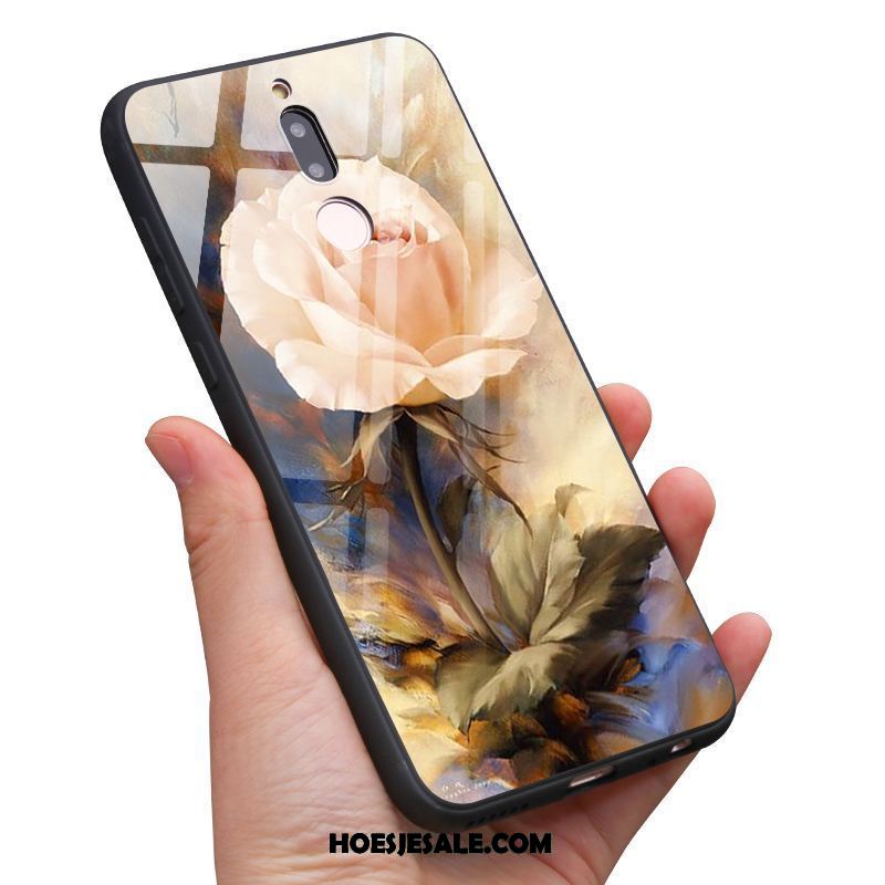 Nokia 7 Hoesje Mobiele Telefoon Gehard Glas Olieverfschilderij Hoge Blauw Sale