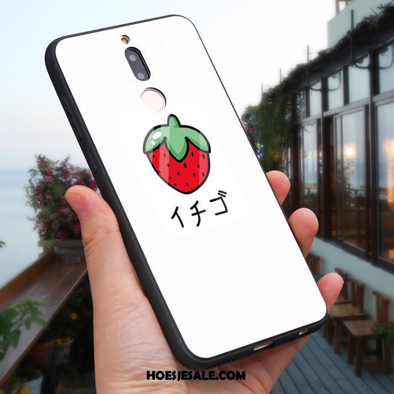 Nokia 7 Hoesje Zacht Eenvoudige All Inclusive Gehard Glas Rood Goedkoop