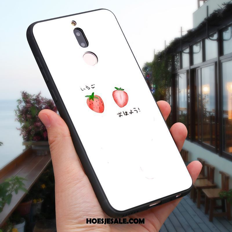 Nokia 7 Hoesje Zacht Eenvoudige All Inclusive Gehard Glas Rood Goedkoop