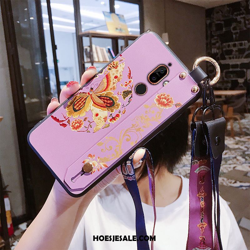 Nokia 7 Plus Hoesje Anti-fall Mobiele Telefoon Purper Chinese Stijl Hanger Kopen