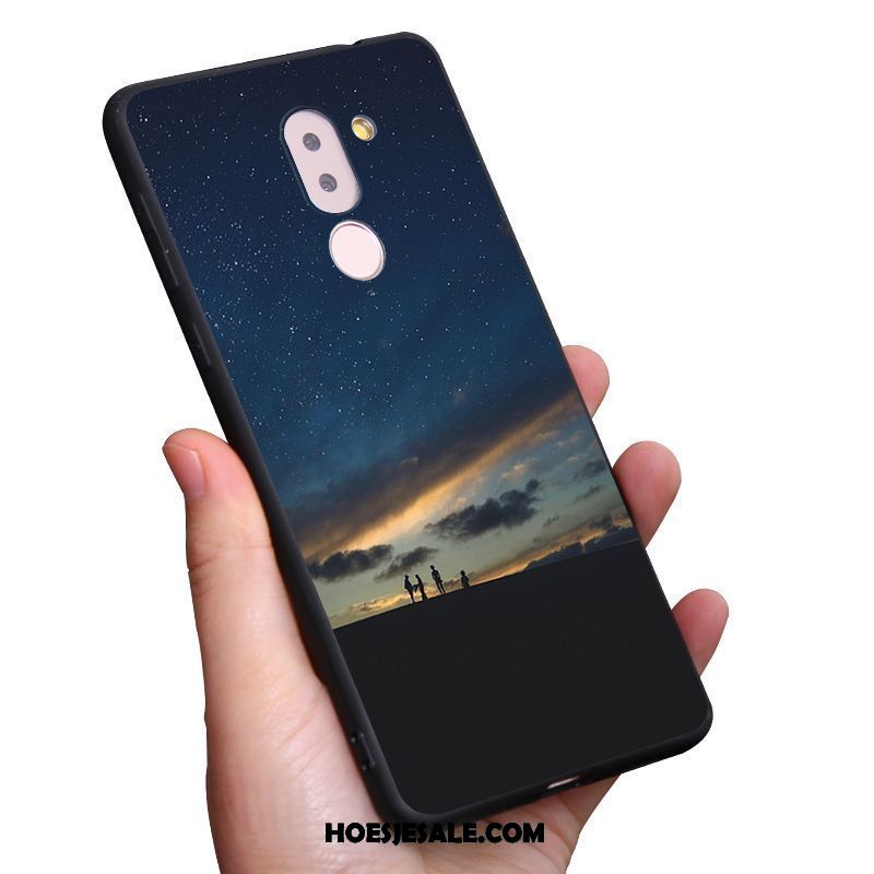 Nokia 7 Plus Hoesje Bescherming Blauw Mobiele Telefoon Siliconen Sterrenhemel Goedkoop