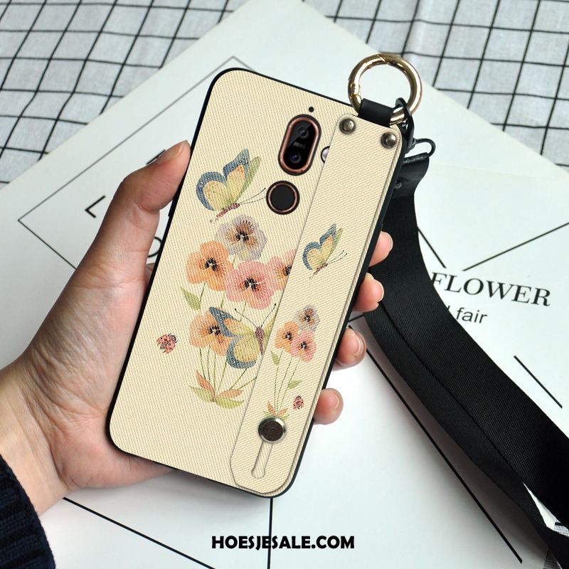 Nokia 7 Plus Hoesje Bescherming Bloemen Anti-fall Hoes Siliconen Online