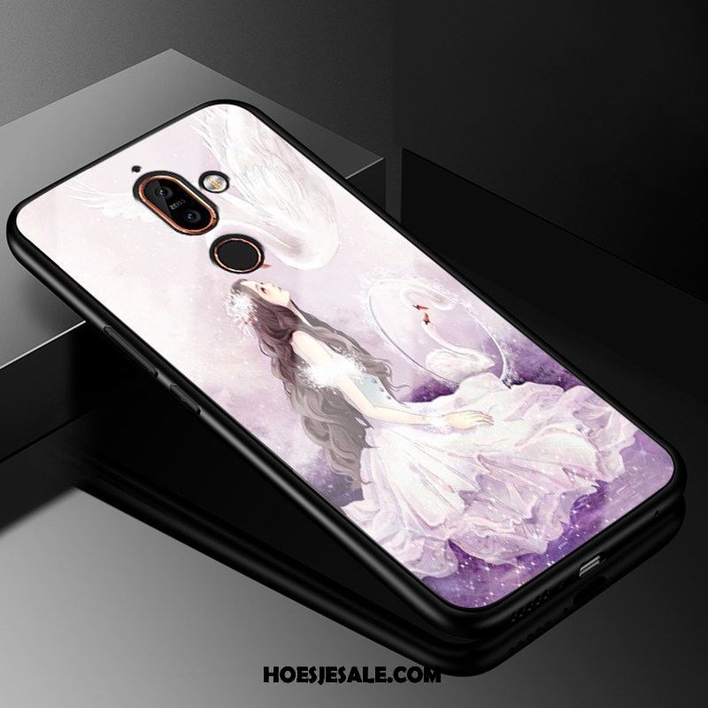 Nokia 7 Plus Hoesje Glas Spotprent Bescherming Hoes Trend Kopen