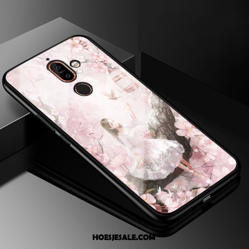 Nokia 7 Plus Hoesje Glas Spotprent Bescherming Hoes Trend Kopen