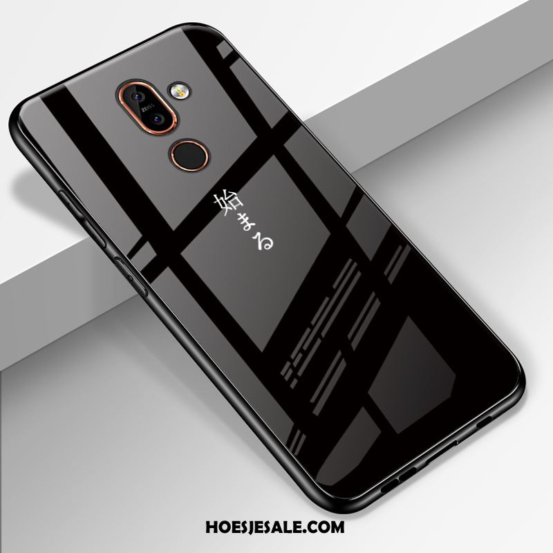 Nokia 7 Plus Hoesje Licht Trend Wind Zwart Bescherming Kopen