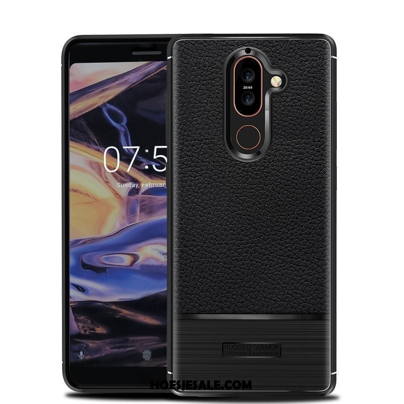 Nokia 7 Plus Hoesje Mobiele Telefoon Zwart Anti-fall Bescherming Korting