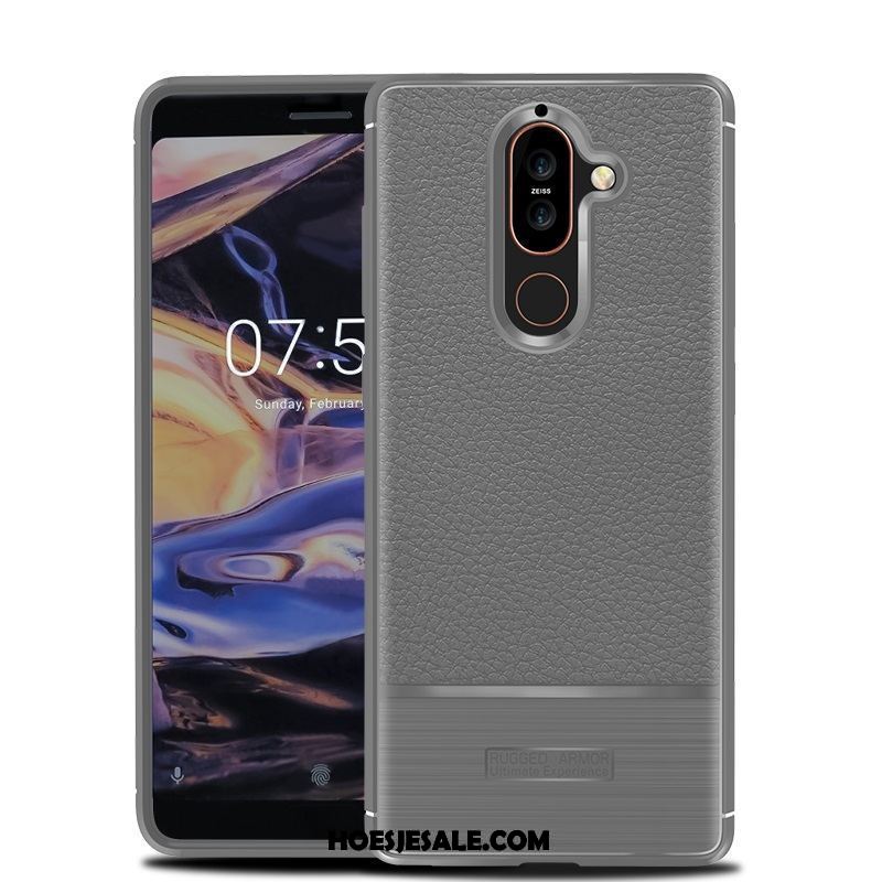 Nokia 7 Plus Hoesje Mobiele Telefoon Zwart Anti-fall Bescherming Korting