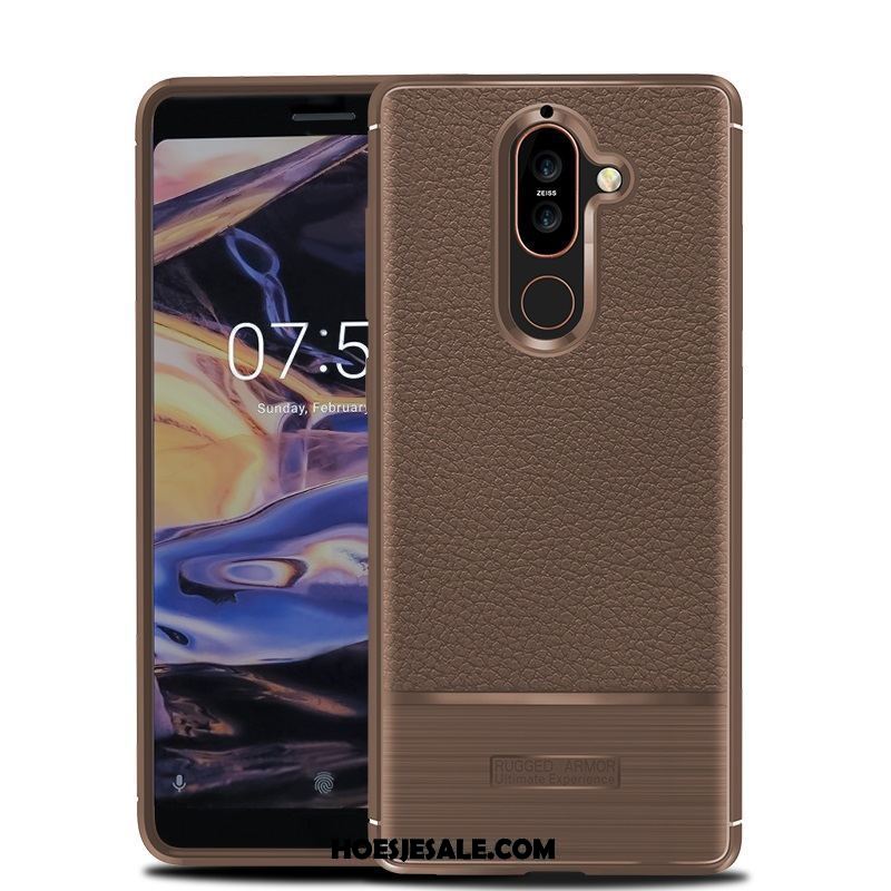 Nokia 7 Plus Hoesje Mobiele Telefoon Zwart Anti-fall Bescherming Korting