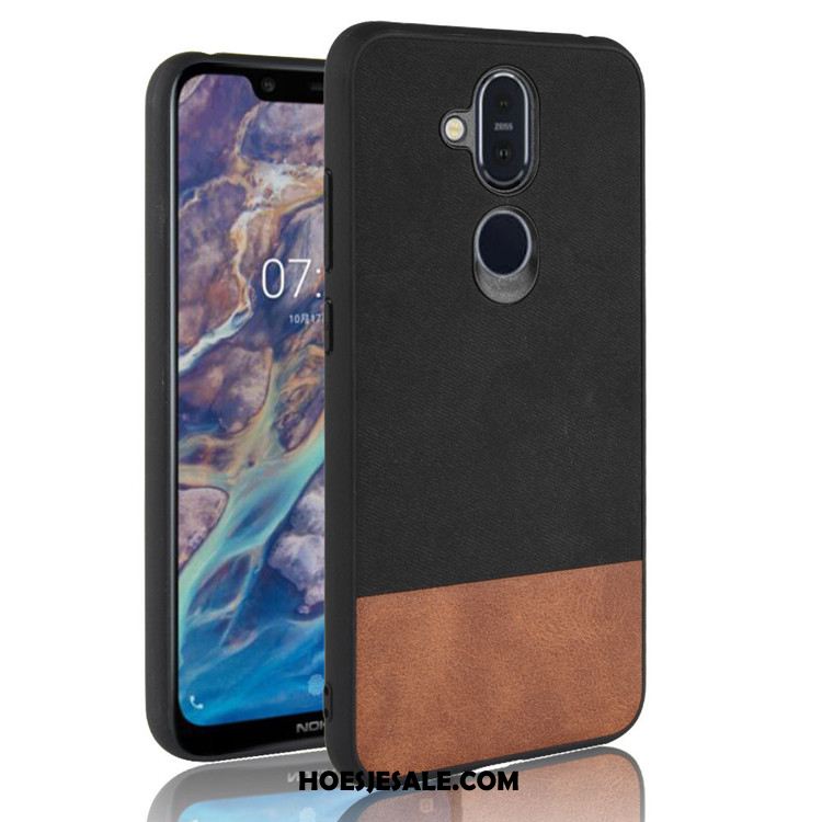 Nokia 8.1 Hoesje Gemengde Kleuren All Inclusive Mobiele Telefoon Zwart Bescherming Goedkoop