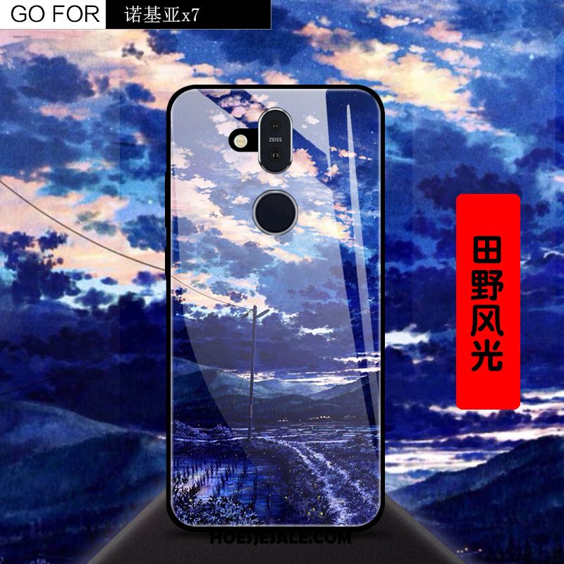 Nokia 8.1 Hoesje Mobiele Telefoon Anti-fall Sterrenhemel Scheppend Hoes Goedkoop