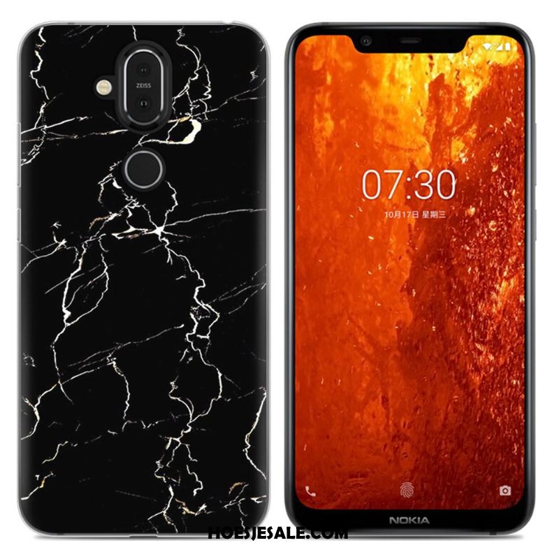 Nokia 8.1 Hoesje Purper Eenvoudige Anti-fall Zacht All Inclusive Kopen