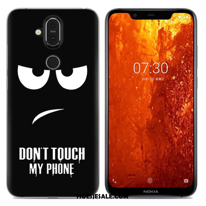 Nokia 8.1 Hoesje Purper Eenvoudige Anti-fall Zacht All Inclusive Kopen