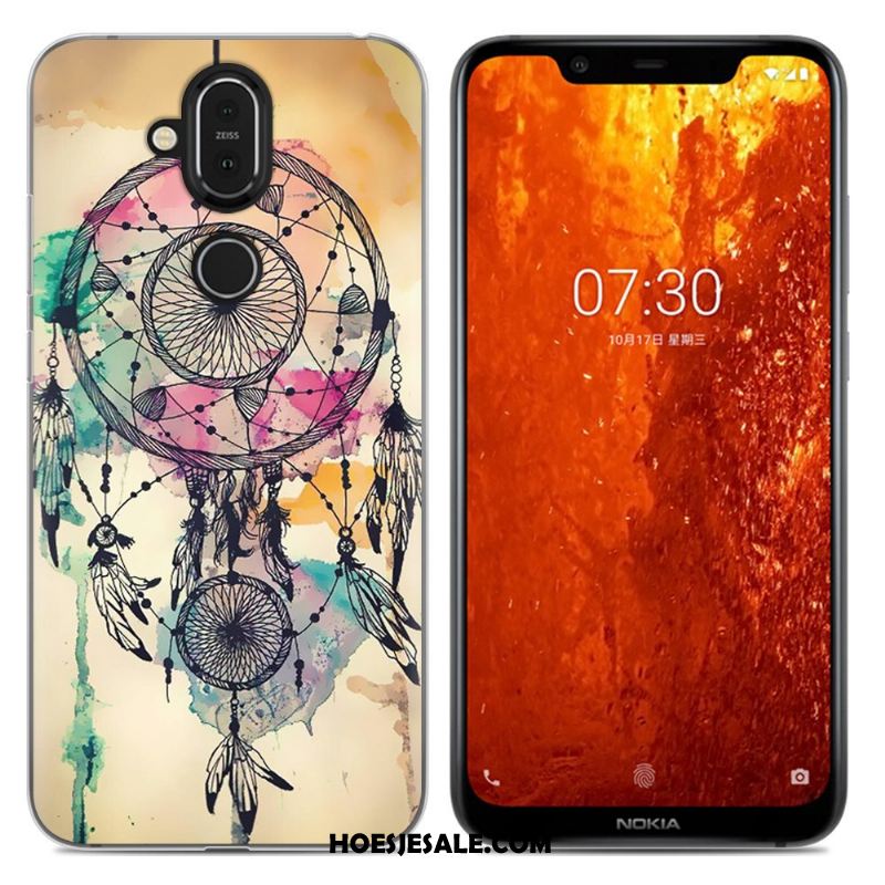 Nokia 8.1 Hoesje Purper Eenvoudige Anti-fall Zacht All Inclusive Kopen